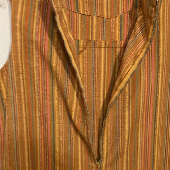 Vintage 1960’s summer sheath handmade vertical textured stripes very mod Large - Picture 4 of 7